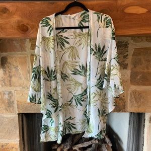 Peach Love Palm Leaf Kimono
